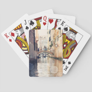 Destinations Venice Gondolas Photograph Playing Cards