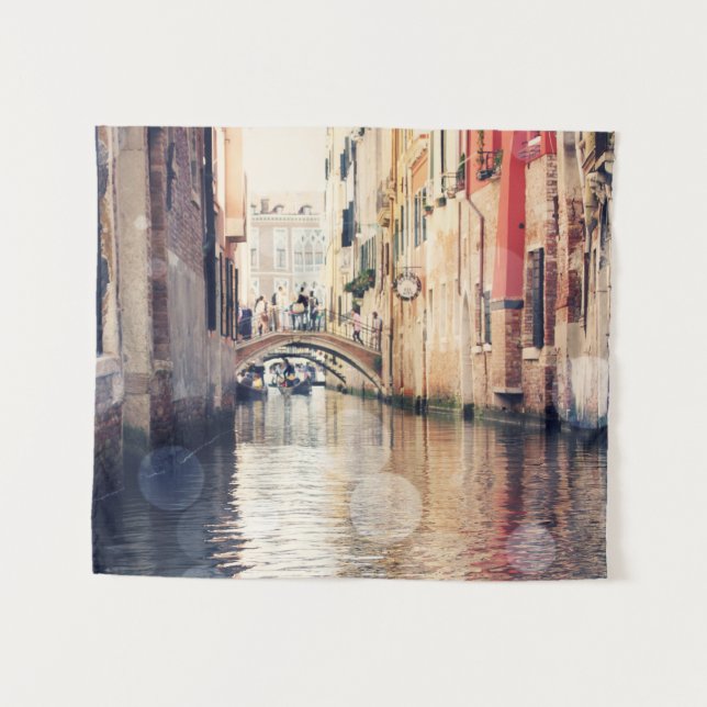 Destinations | Venice Gondolas Photograph Tapestry (Front (Horizontal))