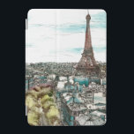 Destinations | Vintage Eiffel Tower in Paris View iPad Mini Cover<br><div class="desc">Afternoon has broken and you are transpired in a beautiful day in Paris. The watercolor gives us a fresh outlook at the booming capital of France. The fantastic artwork was painted by the one and only Melissa Wang. She allows us to see Paris through her eyes. With the Eiffel Tower...</div>