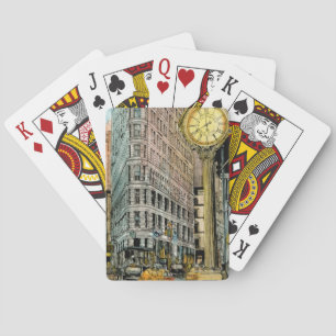 Destinations Vintage Fifth Avenue Clock Playing Cards