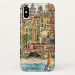 Destinations Watercolor Beach & Buildings iPhone X Case