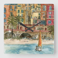 Destinations | Watercolor Beach & Buildings