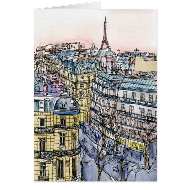 Destinations | Watercolor Eiffel Tower & Paris (Front)