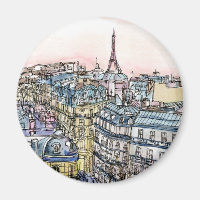 Destinations | Watercolor Eiffel Tower & Paris