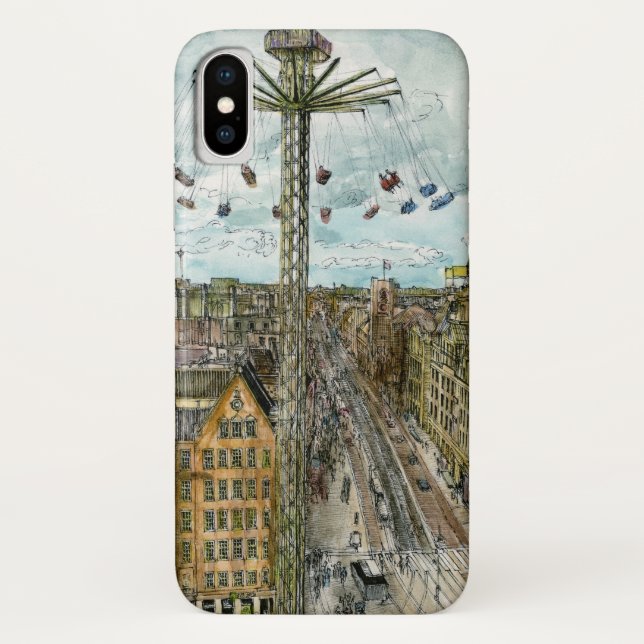 Destinations | Watercolor European Swing Ride Case-Mate iPhone Case (Back)
