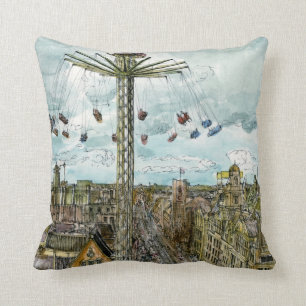 Destinations   Watercolor European Swing Ride Cushion