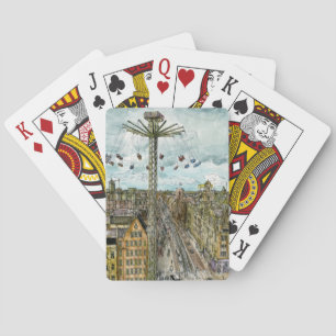 Destinations Watercolor European Swing Ride Playing Cards