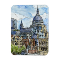 Destinations | Watercolor River Thames Waterfront