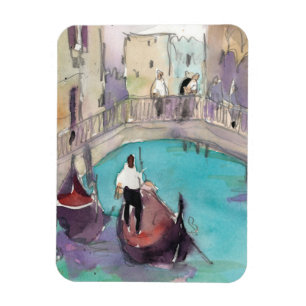 Destinations Watercolor Venice Gondola Ride Magnet