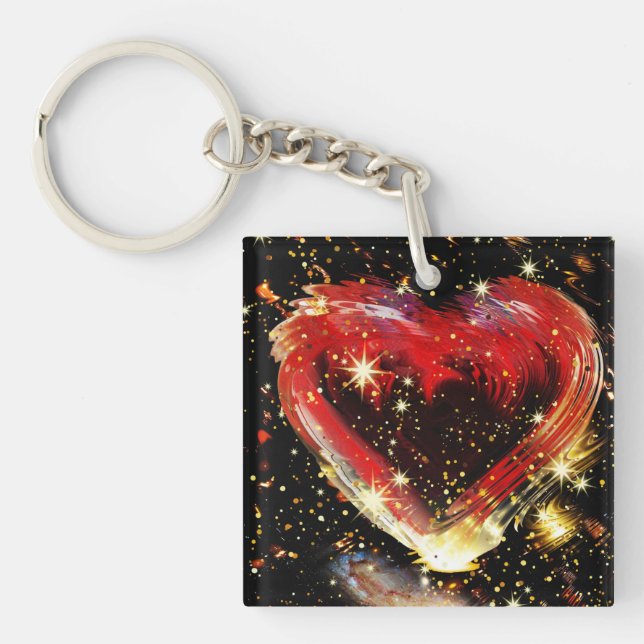 Destined To Love Acrylic Print Key Ring (Front)