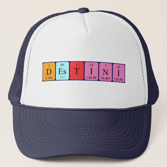 Destini periodic table name hat (Front)