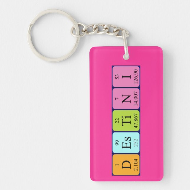 Destini periodic table name keyring (Front)