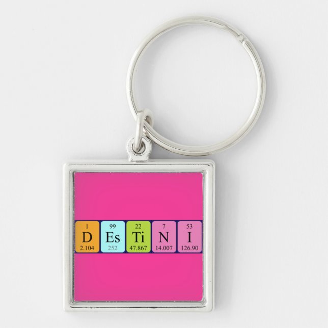 Destini periodic table name keyring (Front)