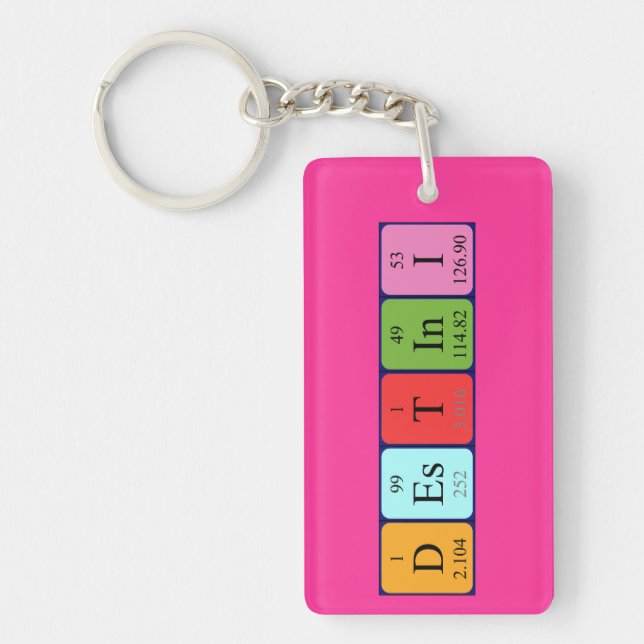 Destini periodic table name keyring (Front)