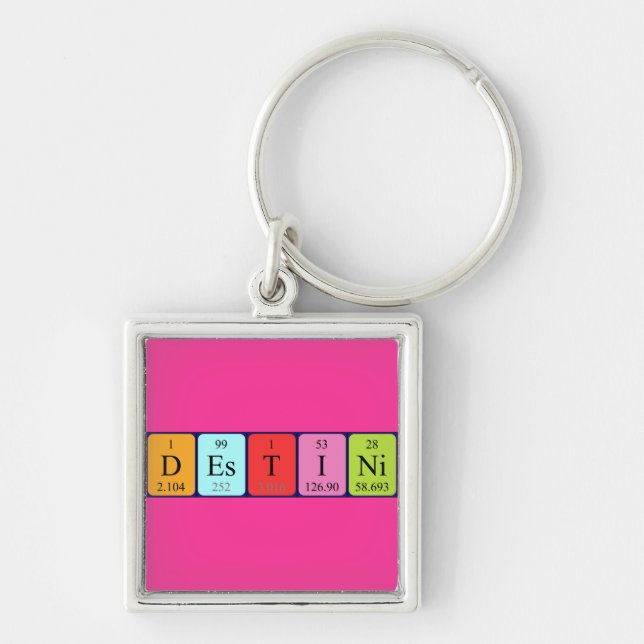 Destini periodic table name keyring (Front)