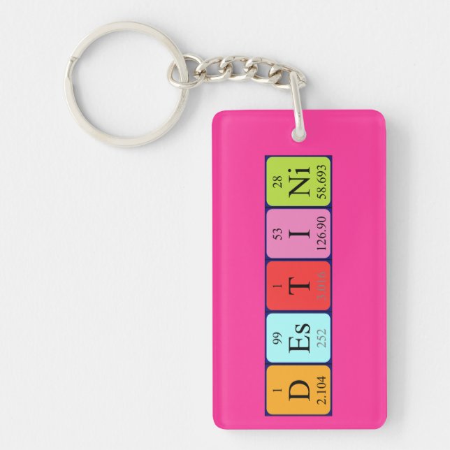 Destini periodic table name keyring (Front)