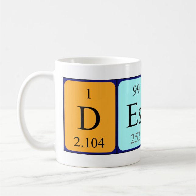 Destini periodic table name mug (Left)