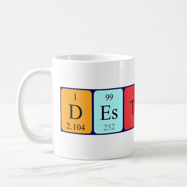 Destini periodic table name mug (Left)