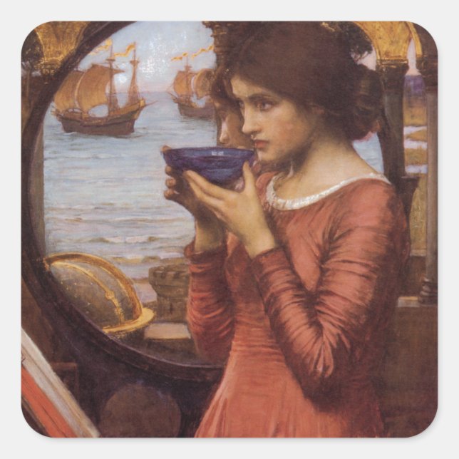 Destiny by John William Waterhouse Square Sticker (Front)
