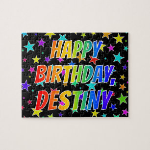 "DESTINY" First Name, Fun "HAPPY BIRTHDAY" Jigsaw Puzzle