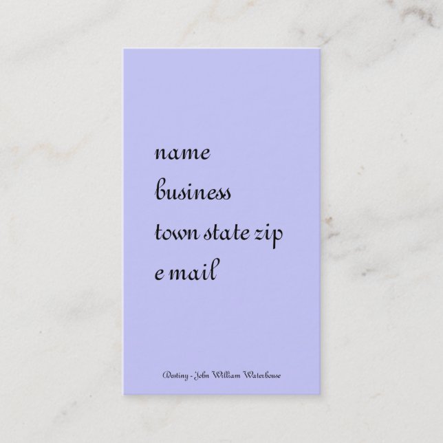 Destiny From a Magic Potion Business Card (Front)