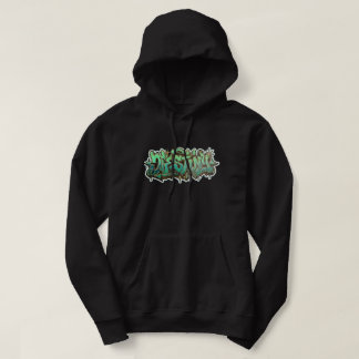 Destiny Green Graffiti Typography Black Hoodie
