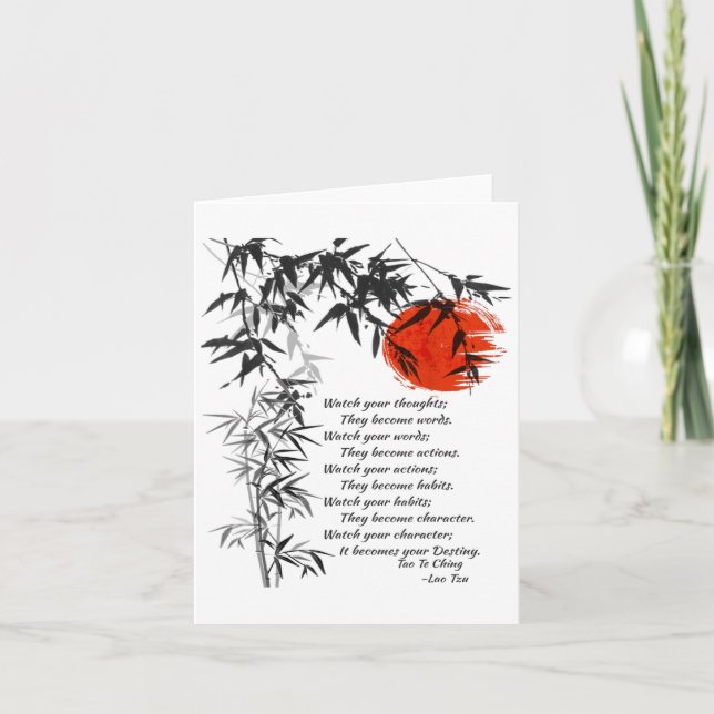 Destiny - Lao Tzu - Tao Te Ching - Philosophy Quot Card (Front)
