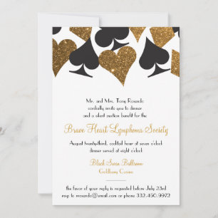 Destiny Las Vegas Casino Party Faux Gold Glitter Invitation