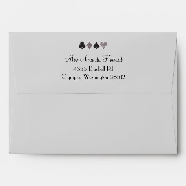 Destiny Las Vegas Glittered Platinum Envelope (Back (Top Flap))