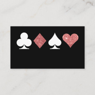 Destiny Las Vegas Glittered Rose Gold Place Card