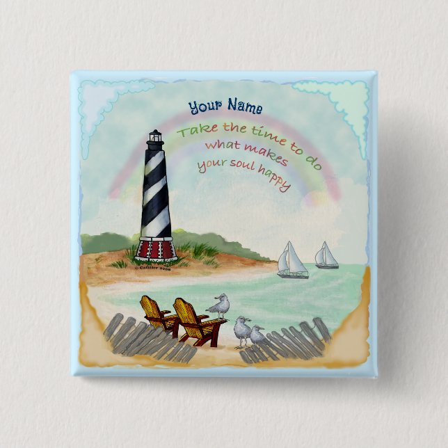 Destiny Lighthouse  15 Cm Square Badge (Front)