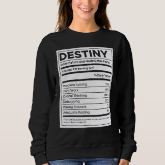 Destiny Nutrition Information Problem Solving Hard Sweatshirt