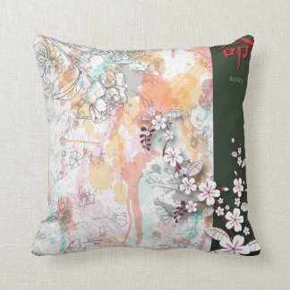 destiny oriental floral splash vector cushion