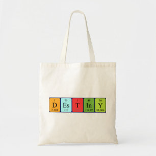 Destiny periodic table name tote bag