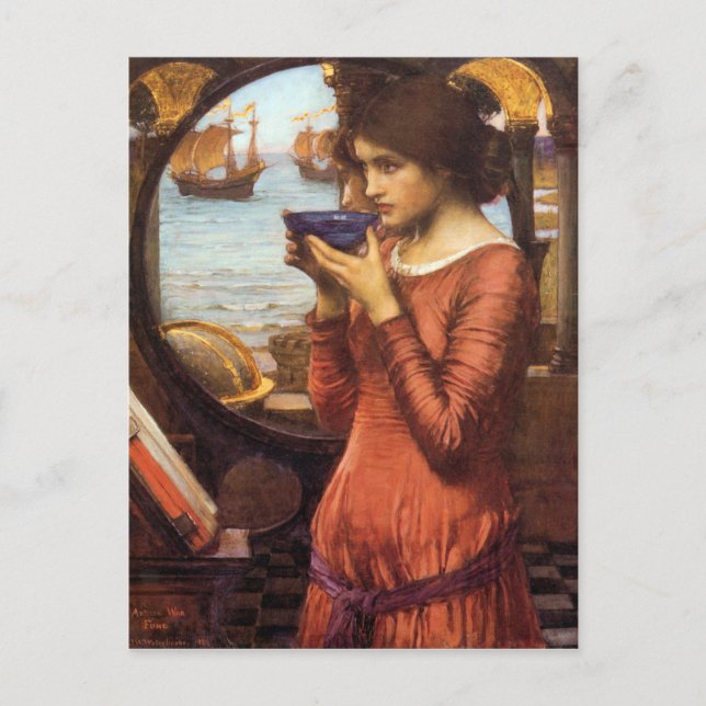 Destiny Pre-Raphaelite Postcard By J W  Waterhouse (Front)