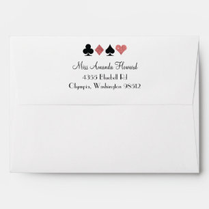 Destiny Vegas Wedding Rose Gold Glitter Envelope