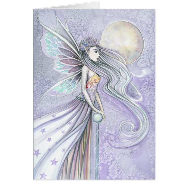 Destiny's Moon Beutiful Fairy Blank Card (Front)
