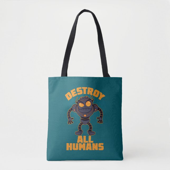 Destroy All Humans Angry Robot Tote Bag (Front)