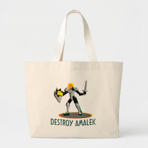 Destroy Amalek Large Tote Bag