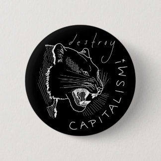 Destroy Capitalism! 6 Cm Round Badge