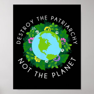 Destroy Patriarchy Not Planet Shirt  Poster