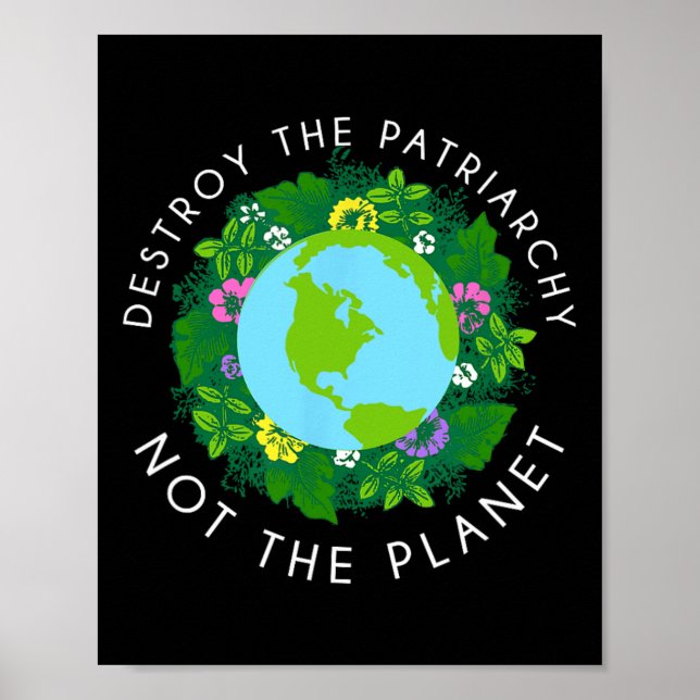 Destroy Patriarchy Not Planet Shirt  Poster (Front)