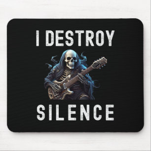 Destroy Silence Ghost Guitar Funny Guitar Mouse Pad