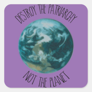 Destroy the Patriarchy Feminist Square Sticker