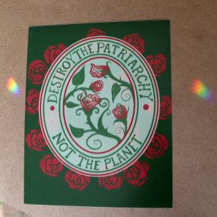 Destroy the Patriarchy not the Planet Feminist Postcard
