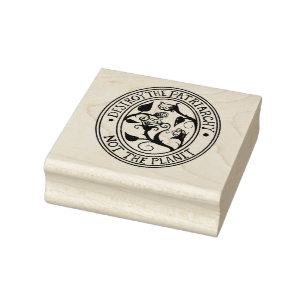 Destroy the patriarchy not the planet Feminist Rubber Stamp