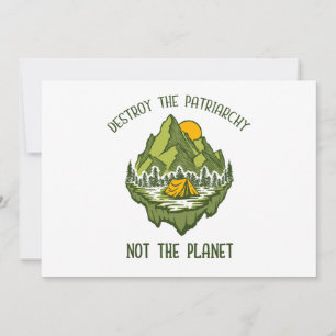 Destroy The Patriarchy Not The Planet Holiday Card