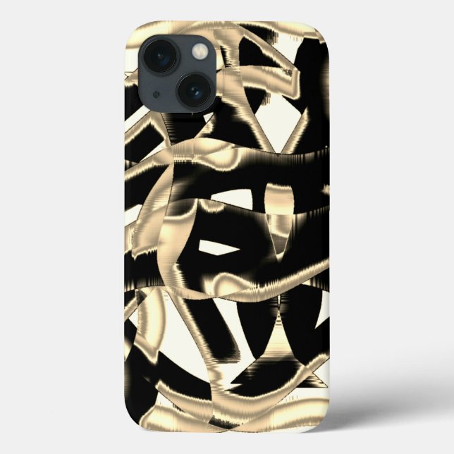 Destroyed black and beige scraps or tape on clear Case-Mate iPhone case (Back)