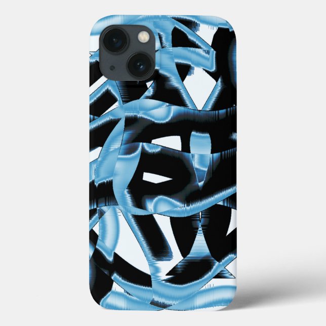 Destroyed blue and black scraps or tape Case-Mate iPhone case (Back)