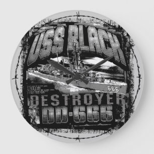 Destroyer Black Large Clock Acrylic Wall Clock